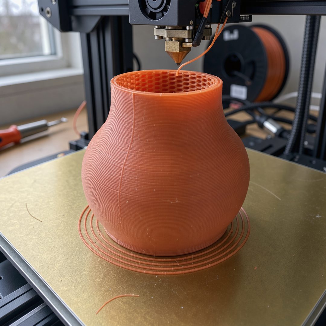 LEJ AI Image Generation Comparison, A print stopped halfway