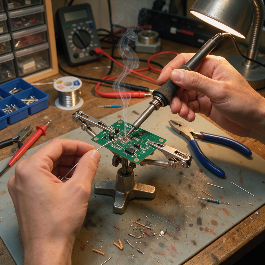 LEJ AI Image Generation Comparison, Soldering a joint
