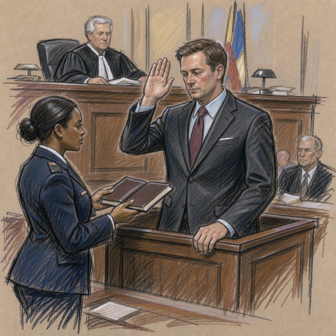 LEJ AI Image Generation Comparison, Courtroom sketch