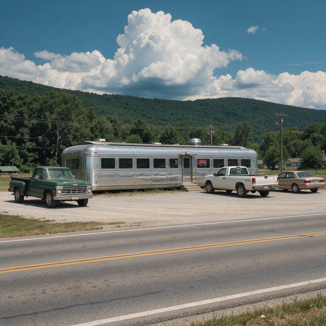 LEJ AI Image Generation Comparison, Summer: a diner on Route 11
