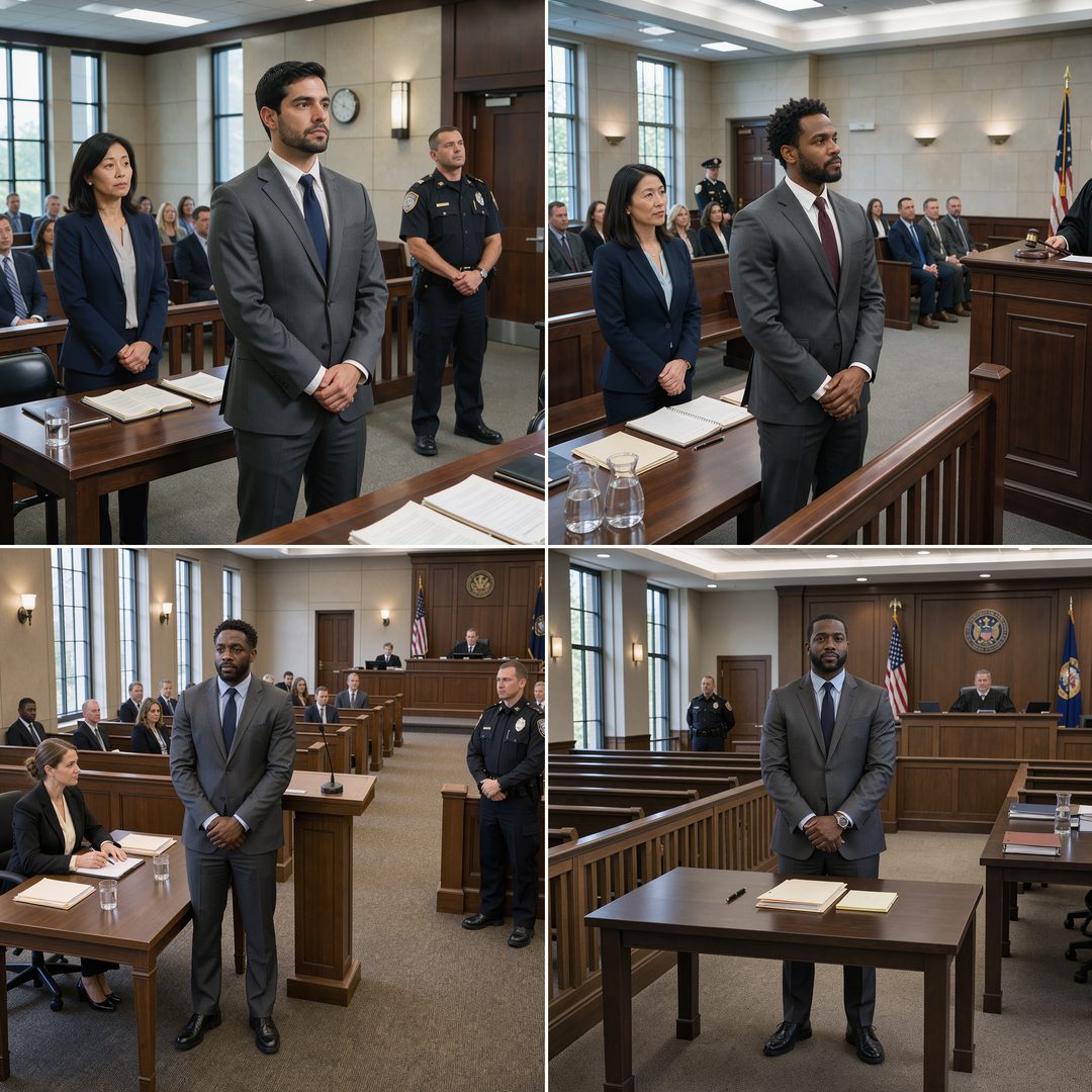 LEJ AI Image Generation Comparison, A criminal defendant