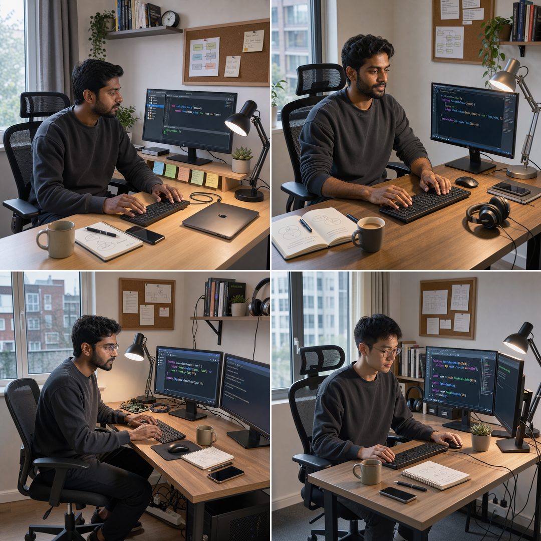 LEJ AI Image Generation Comparison, A software engineer