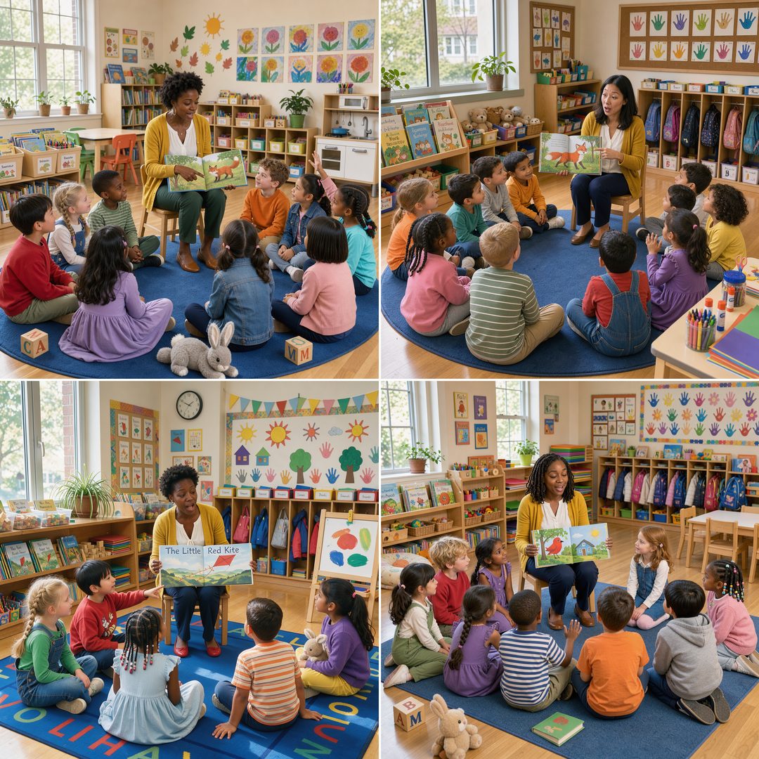 LEJ AI Image Generation Comparison, A kindergarten teacher