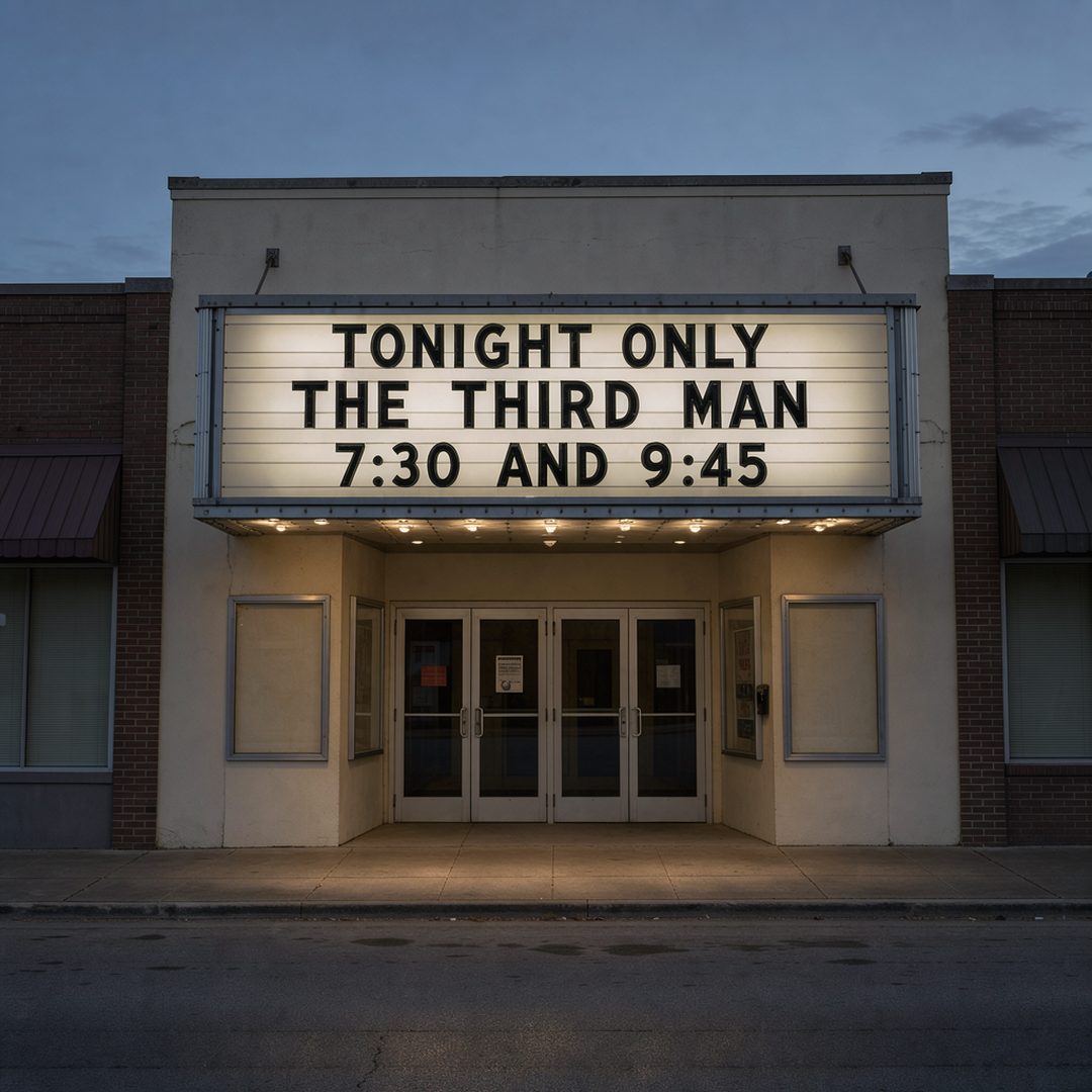 LEJ AI Image Generation Comparison, A theater marquee
