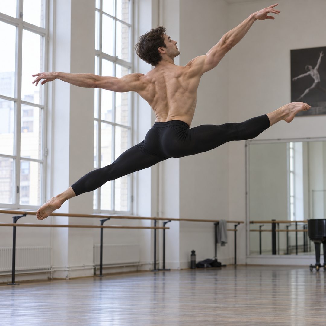LEJ AI Image Generation Comparison, 2. A dancer in the air
