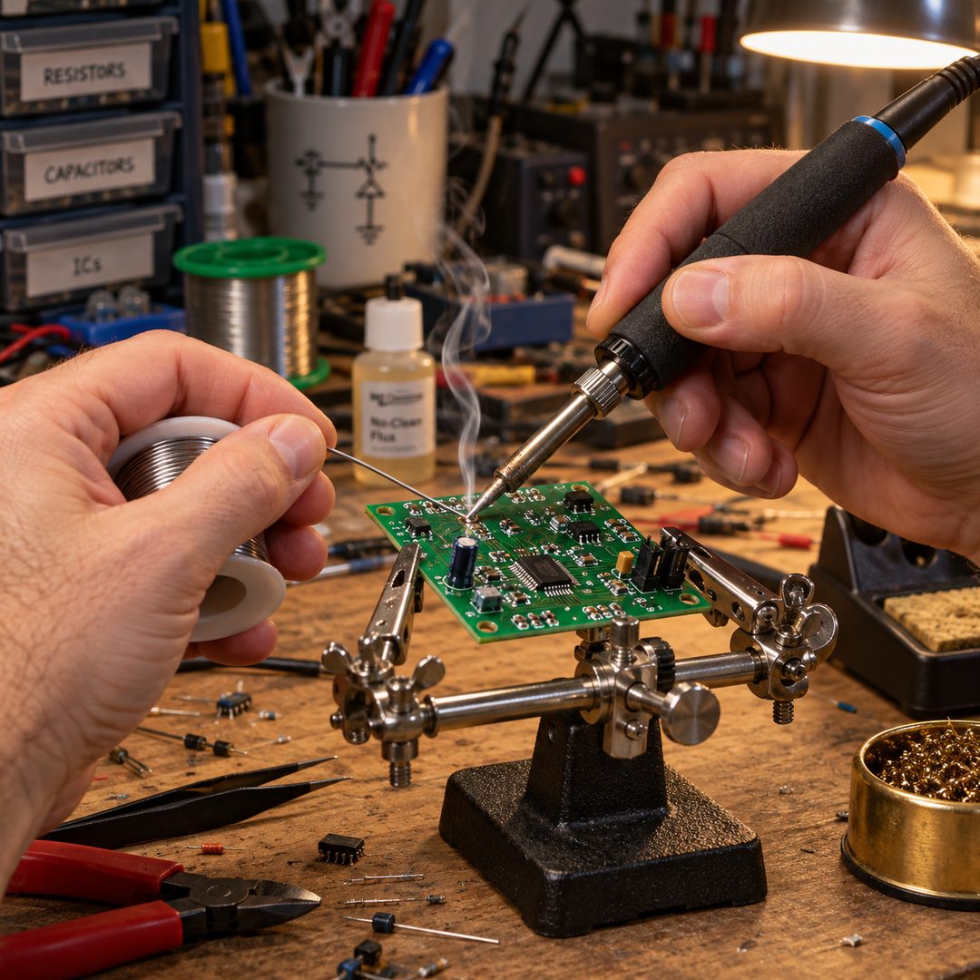 LEJ AI Image Generation Comparison, Soldering a joint