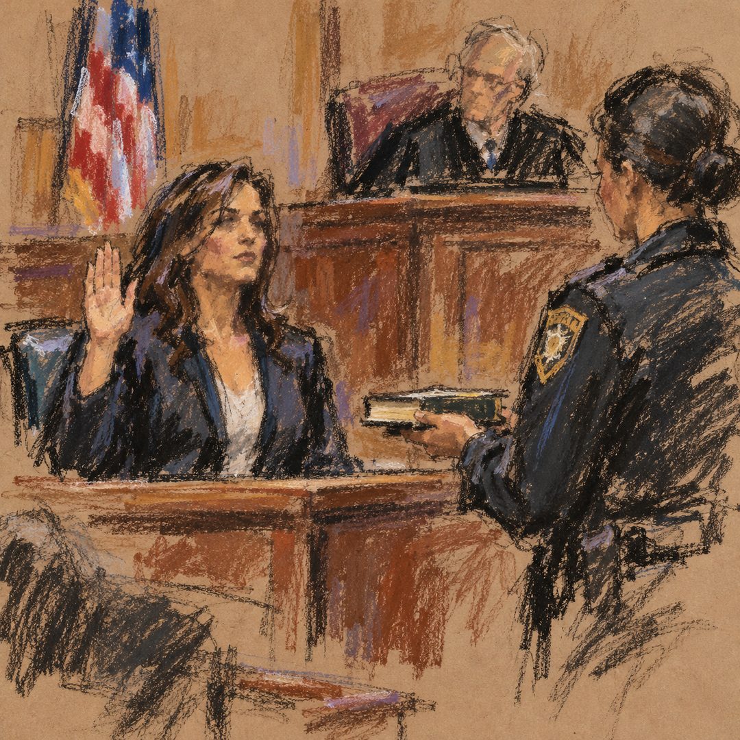 LEJ AI Image Generation Comparison, Courtroom sketch