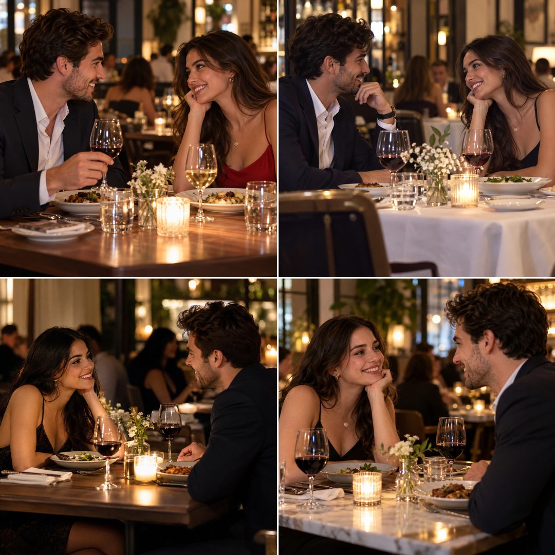LEJ AI Image Generation Comparison, A first date