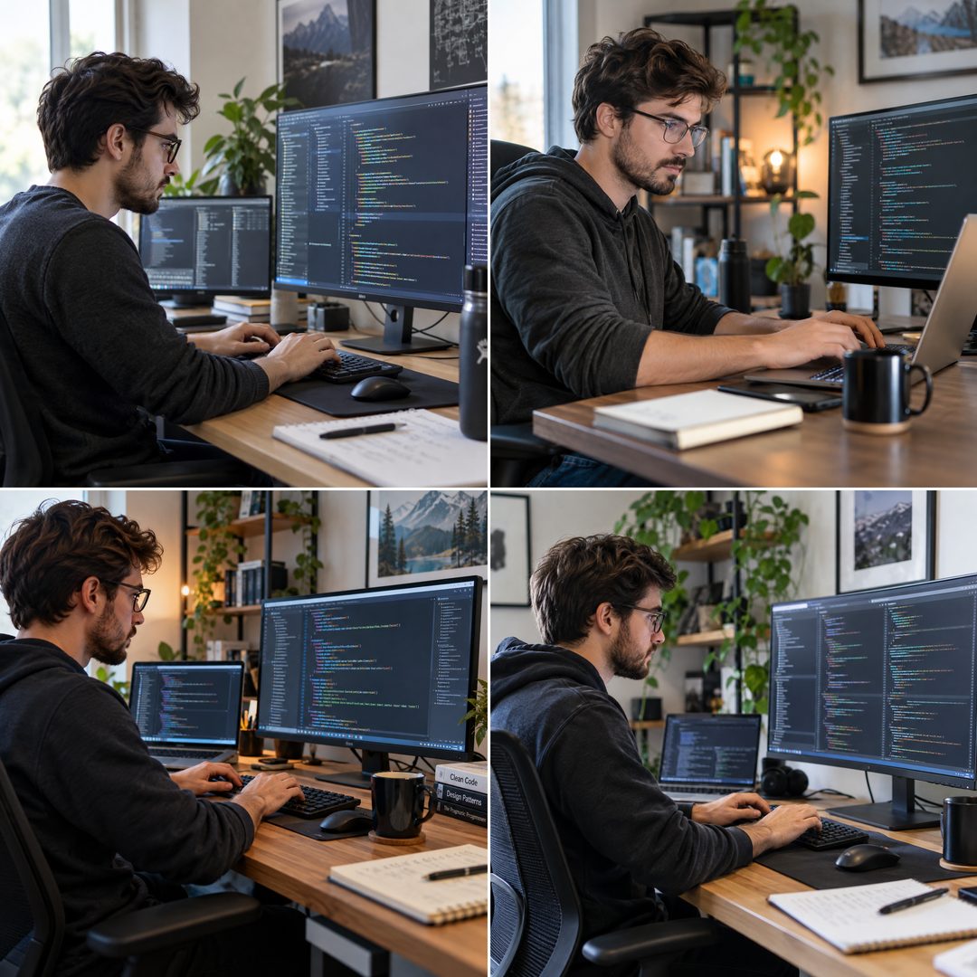 LEJ AI Image Generation Comparison, A software engineer