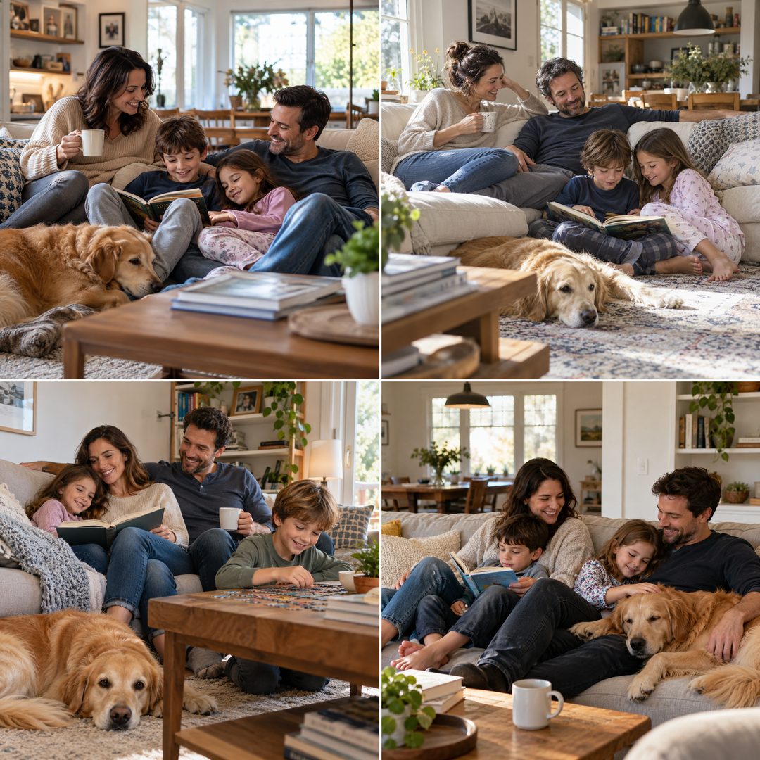 LEJ AI Image Generation Comparison, A family
