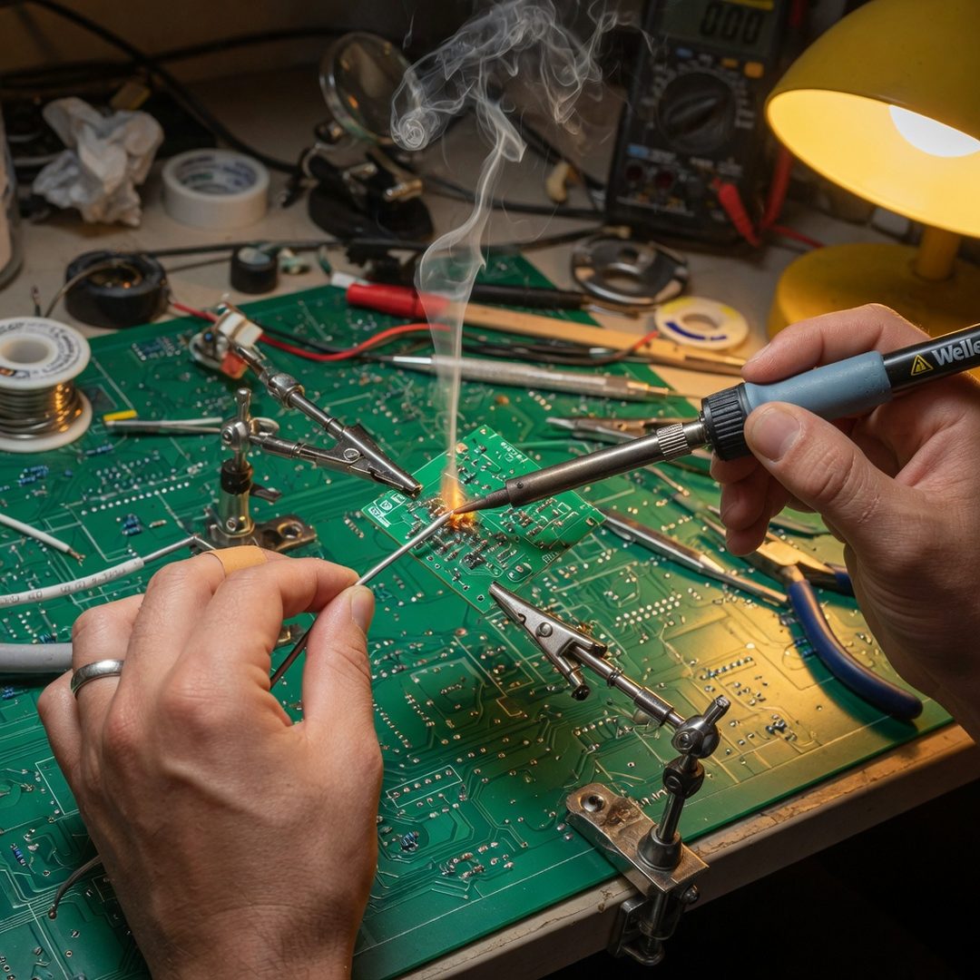 LEJ AI Image Generation Comparison, Soldering a joint