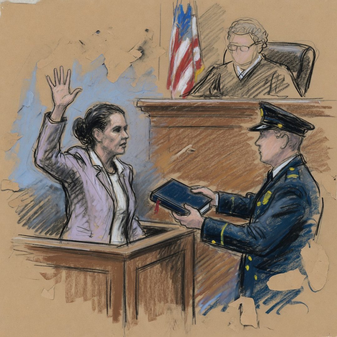 LEJ AI Image Generation Comparison, Courtroom sketch