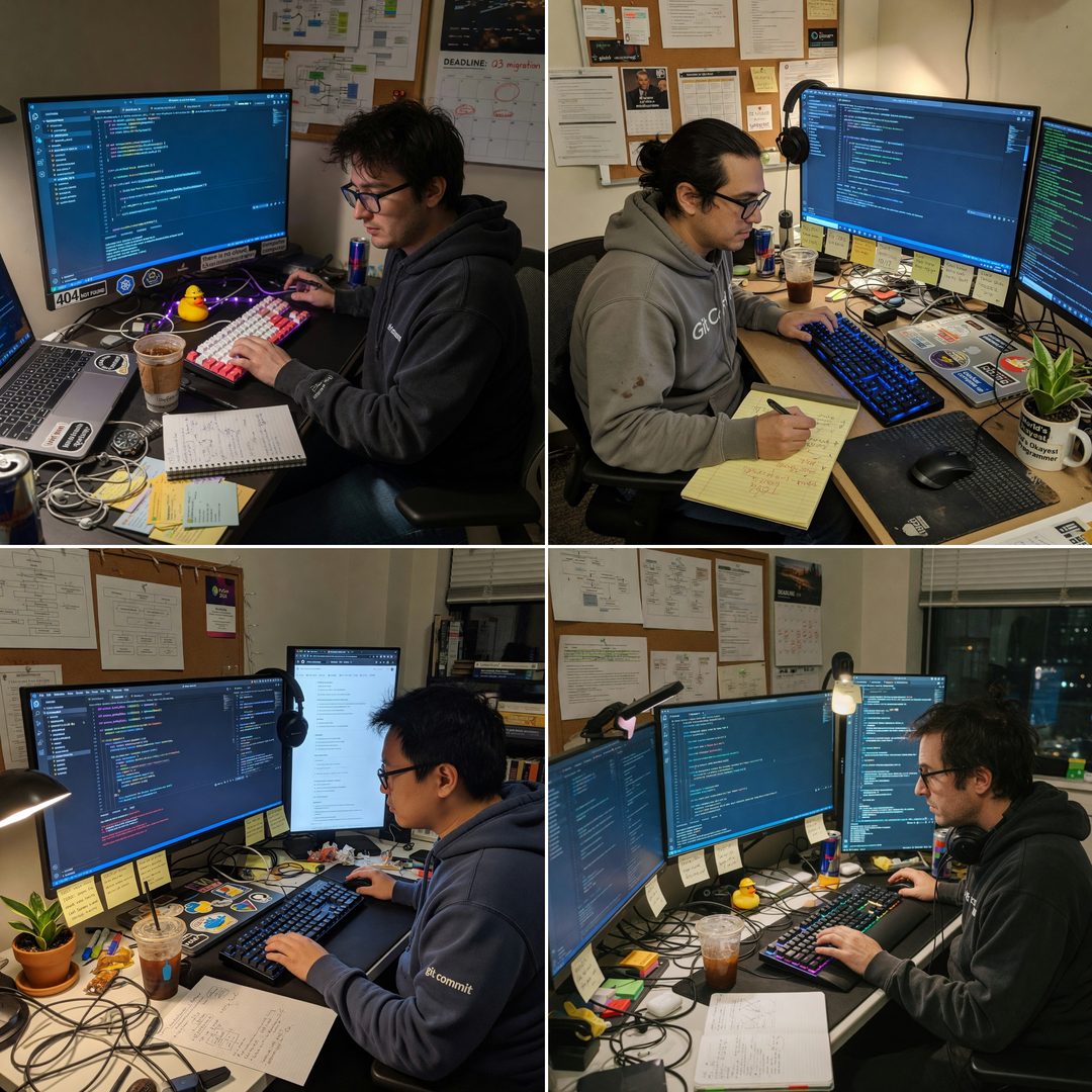 LEJ AI Image Generation Comparison, A software engineer