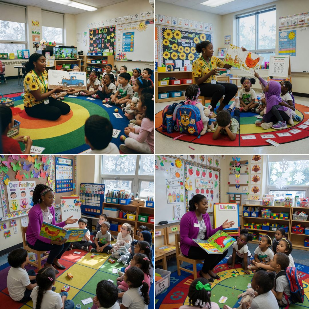 LEJ AI Image Generation Comparison, A kindergarten teacher