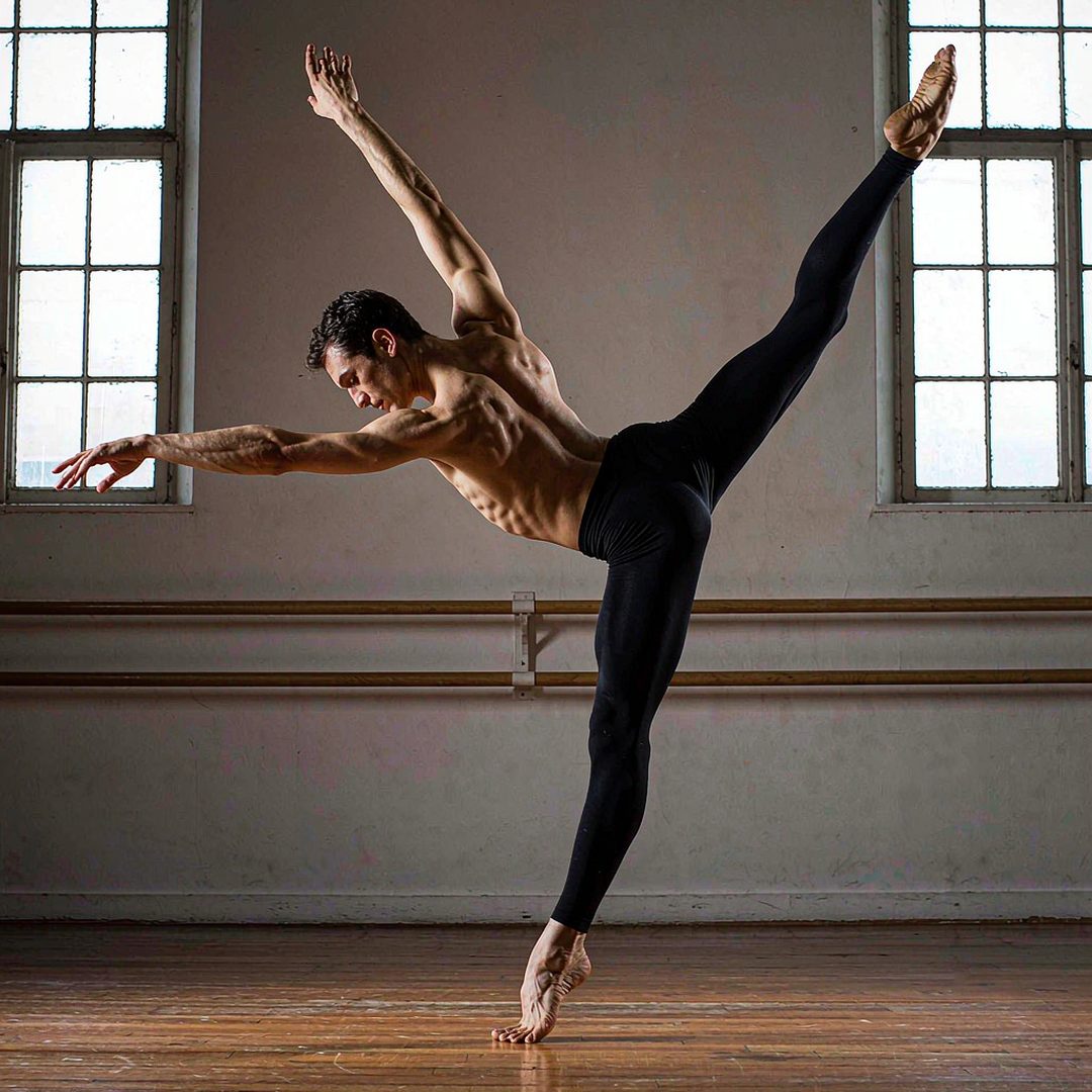 LEJ AI Image Generation Comparison, 2. A dancer in the air