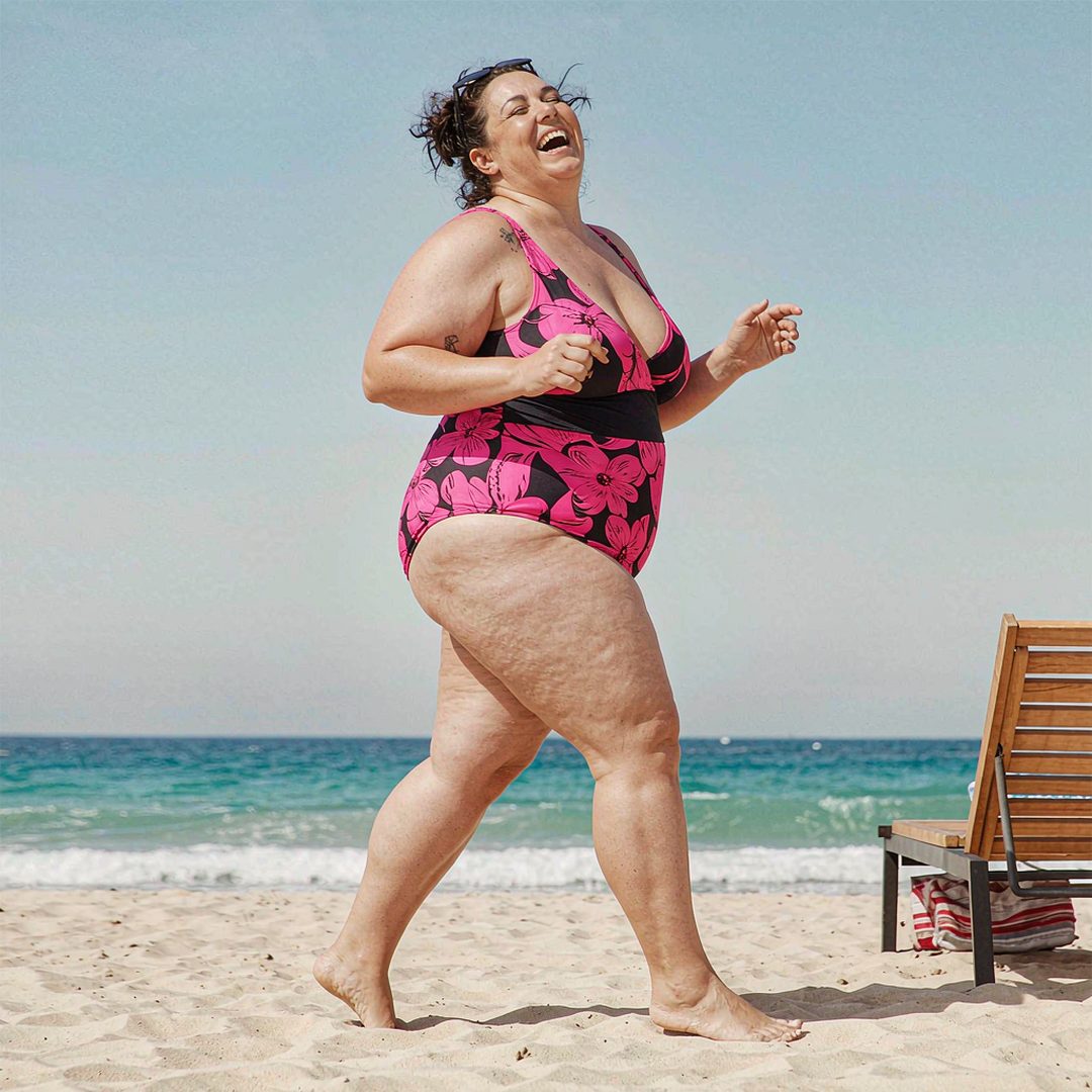 LEJ AI Image Generation Comparison, 4. A fat woman on the beach