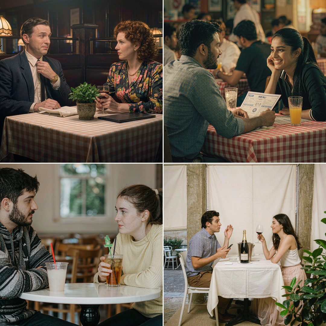 LEJ AI Image Generation Comparison, A first date
