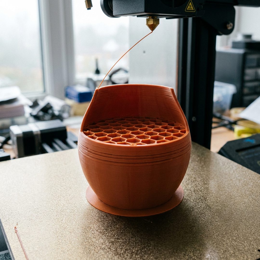 LEJ AI Image Generation Comparison, A print stopped halfway