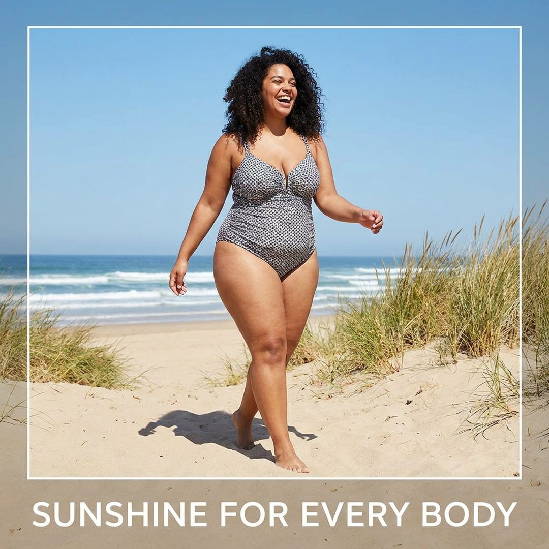 LEJ AI Image Generation Comparison, 4. A fat woman on the beach
