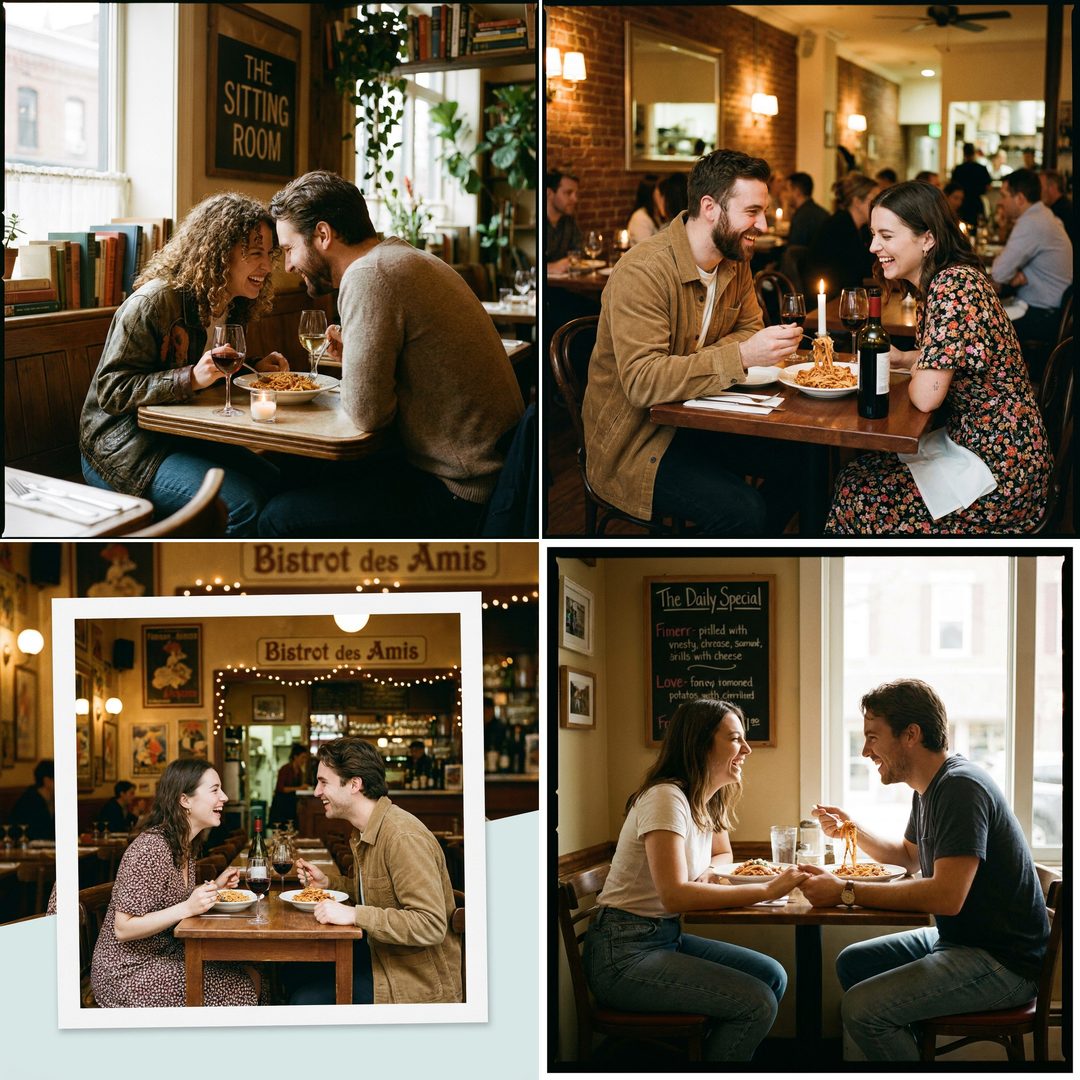 LEJ AI Image Generation Comparison, A first date
