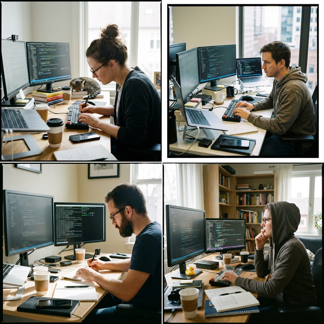 LEJ AI Image Generation Comparison, A software engineer