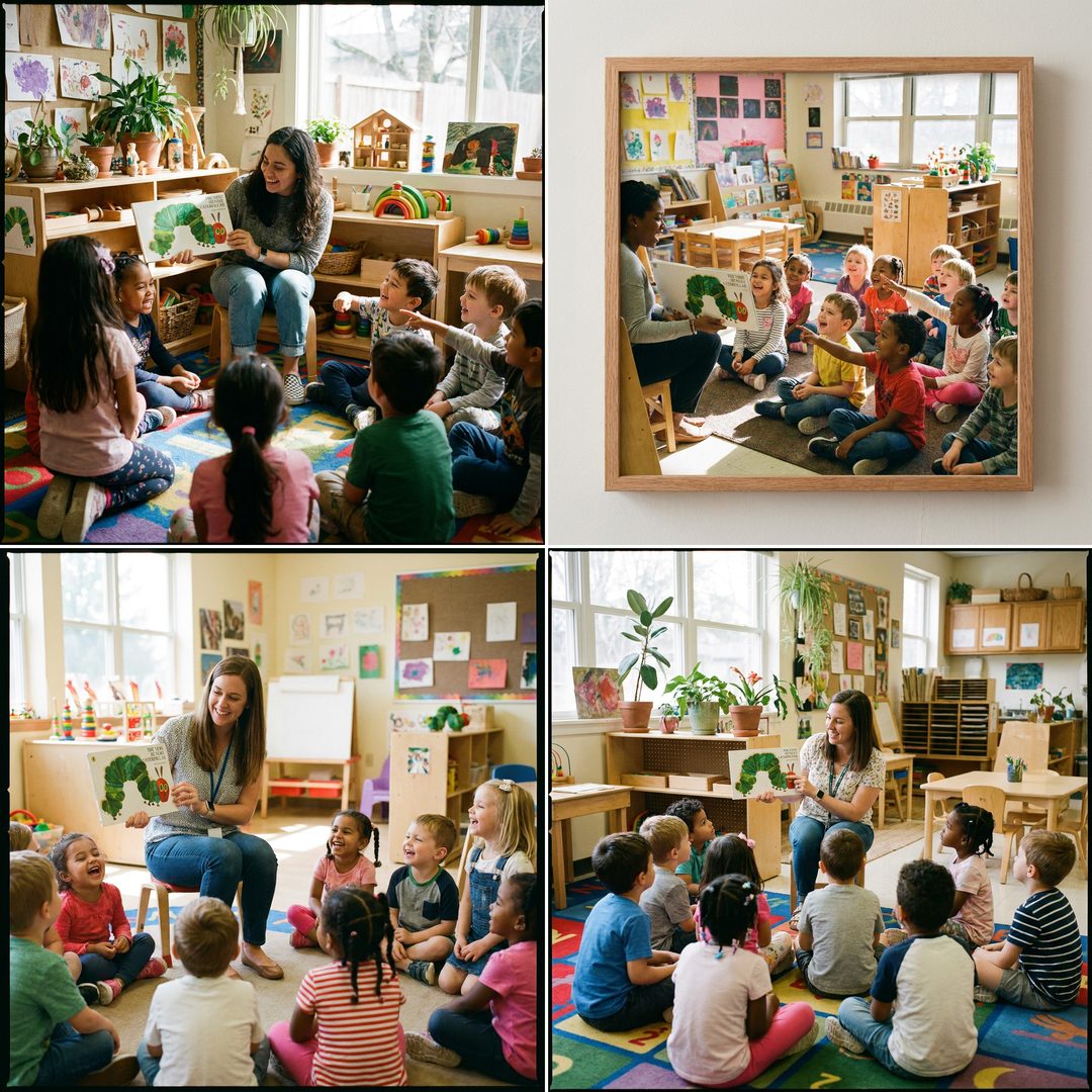LEJ AI Image Generation Comparison, A kindergarten teacher